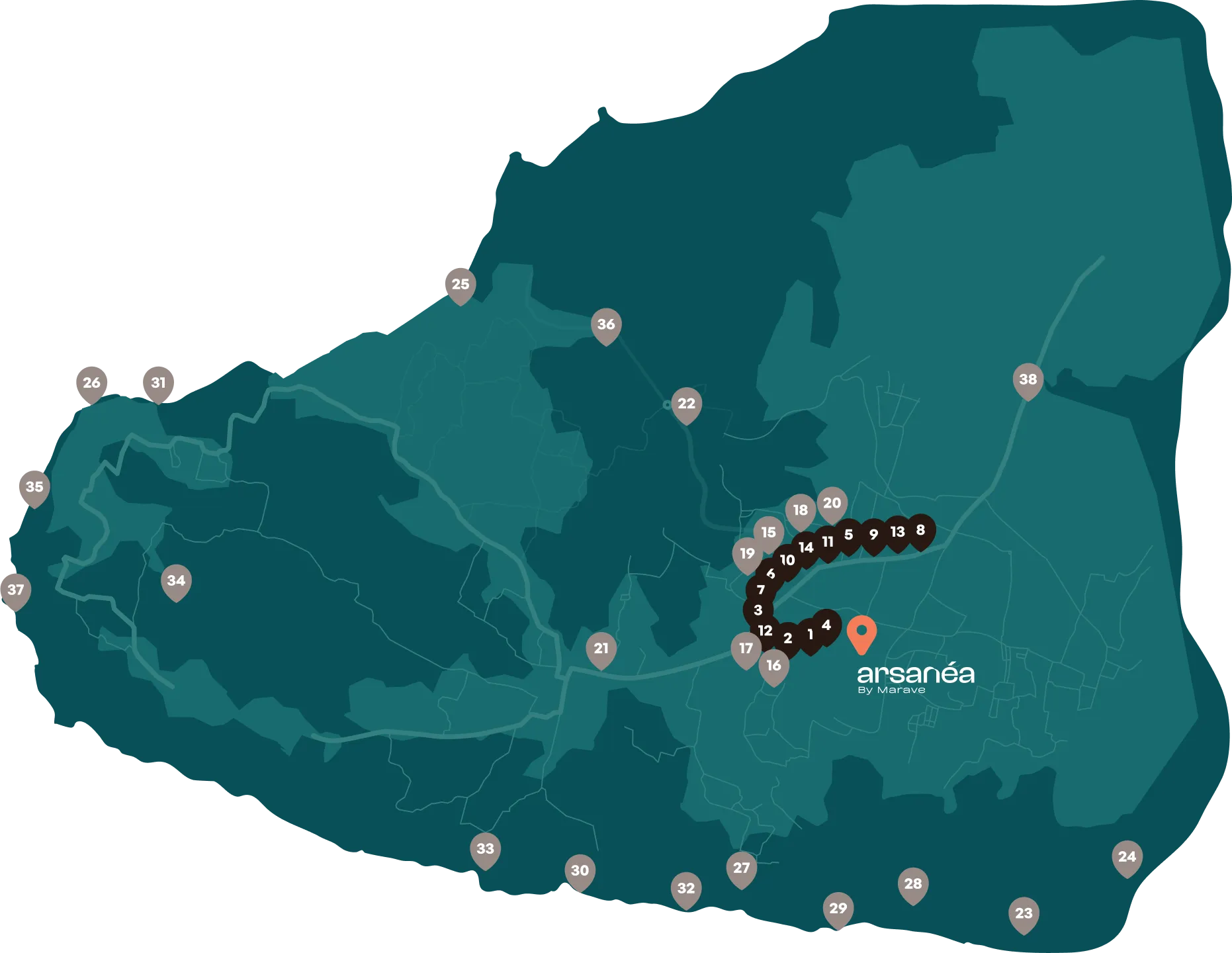Arsanea Map